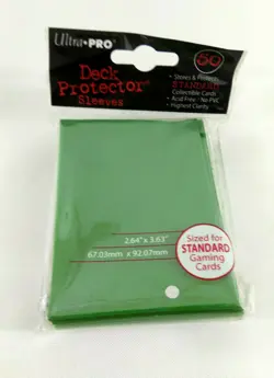 Ultra Pro 50 x Protege cartes Card Protector Sleeves Vert Green Envoi suivi - Image 1