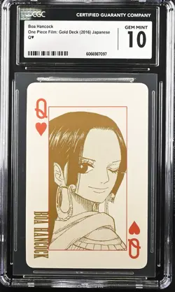 CGC 10 Boa Hancock Queen of hearts Playing cards 2016 One Piece Film: Gold Deck - Image 1