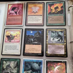 8 Pages of VERY OLD 90's Cards Collection in Binder. And 1,000 Bulk MTG Lot - Image 2
