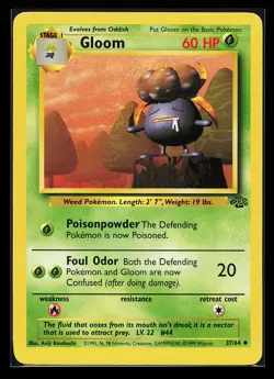 Gloom 37/64 Uncommon Jungle Pokemon Card - Image 1