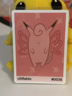 Near Mint Pookiemoot Clitfable Clefable #0036 Derp Pokemon Fan Art Card - Image 1