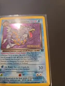 Dark Gyarados Prerelease 08/82 WOTC Promo Holo Card NM Condition - Image 2