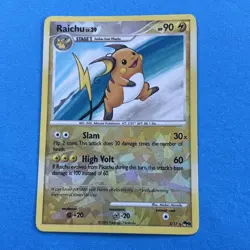 Pokemon TCG Raichu 3/17 Pop Series 9 Cracked Ice Reverse Holo Card - Image 1