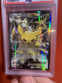 Pikachu EX 2016 Full Art Black Star Promo Card #XY124 PSA 7 Should Be Higher - Image 4