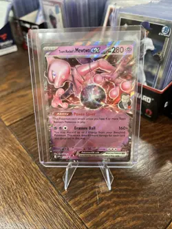 Team Rocket's Mewtwo ex - Pokemon Destined Rivals Black Star Promo Card SVP205 - Image 1