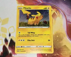 HD Swirl Pikachu SWSH039 Promo Pokemon Card Cosmos Holo NM Bleed - Image 3