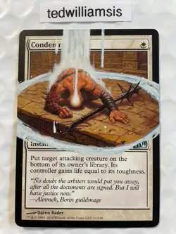 Condemn MtG Core Set 2011 (M11) Altered Art Extended Art - Image 1