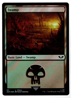 (x10) Swamp 311 Land Surge Foil Chaos Warhammer 40K MTG Near Mint - Image 1