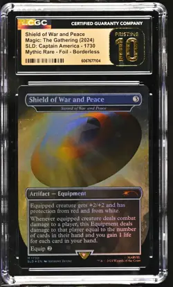 SWORD OF WAR AND PEACE Secret Lair Foil Marvel CGC Pristine 10 MTG [Nostalgium] - Image 1