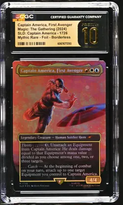 CAPTAIN AMERICA, FIRST AVENGER Secret Lair Foil Mythic CGC Pristine 10 MTG - Image 1