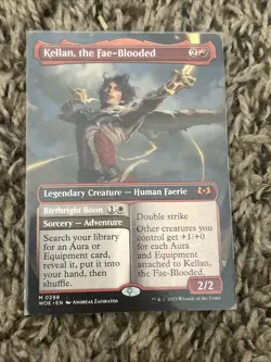 NM Nonfoil Kellan, the Fae-Blooded (Borderless) Wilds of Eldraine MTG - Image 1