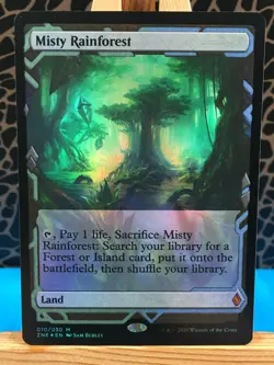 MTG - Misty Rainforest. Zendikar Rising Expedition. Foil - Mythic Fetch Land. - Image 1