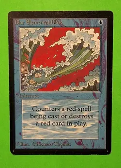 Blue Elemental Blast Beta Edition Magic the Gathering MtG Richard Thomas 1993 - Image 2