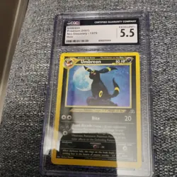 2001 Pokemon Neo Discovery Umbreon Holo #13 CGC 5.5 with Swirl 🌀 - Image 1