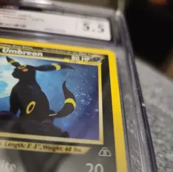 2001 Pokemon Neo Discovery Umbreon Holo #13 CGC 5.5 with Swirl 🌀 - Image 3