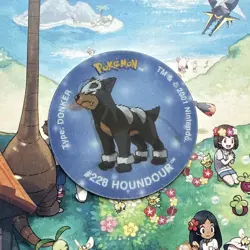 Pokemon Tazo Flippo Powerplay 3D Houndoom Houndour - Walkers Smiths Vintage - Image 2