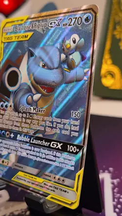 Blastoise & Piplup GX 214/236 S-M Cosmic Eclipse Full Art NM Pokemon TCG - Image 2