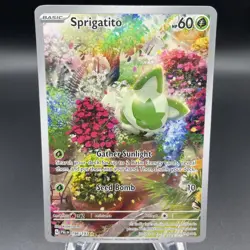 Sprigatito 196/193 Sv02: Paldea Evolved Holo Illustration Rare Pokemon LP/NM - Image 1