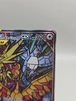 Pokemon TCG Moltres Zapdos Articuno GX SM210 Stained Glass Promos Holo - Image 3