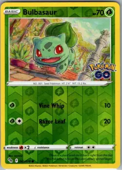 Bulbasaur 001/078 - Pokemon GO Reverse Holo Common - Image 1