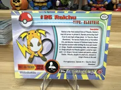 Raichu #26 1999 Topps Pokemon TV Animation Edition - Image 2