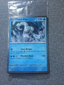 Pokemon Paradox Rift Chien-Pao 057/182 Cosmos Holo Sealed Exclusive - Image 1