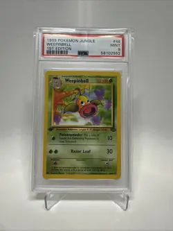 Pokemon PSA 9 1ST EDITION WEEPINBELL 48/64 - JUNGLE SET - MINT - Image 1