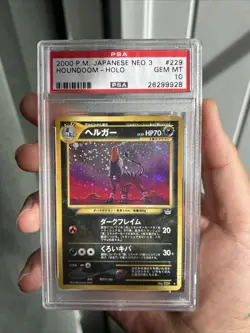 PSA 10 Pokemon Houndoom Holo - Japanese Neo 3 2000 - Vintage Grail - Image 1