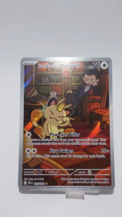 Team Rocket's Meowth 203/182 Sv10: Destined Rivals Pokemon FREE SHIPPING - Image 2