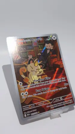 Team Rocket's Meowth 203/182 Sv10: Destined Rivals Pokemon FREE SHIPPING - Image 3