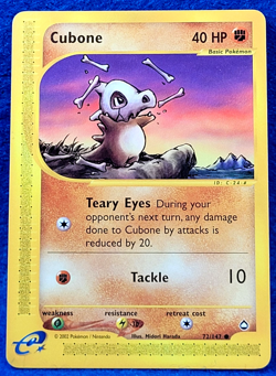 Cubone Aquapolis eSeries Near Mint 72/147 Regular Pokemon Common 2002 - Image 1