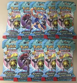 Pokemon Journey Together Sleeved Booster Pack 10X Pack Combo/Random Arts - Image 1
