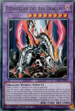 SDAZ-EN043 TITANIKLAD THE ASH DRAGON COMMON 1ST EDITION YuGiOh CARD - Image 1