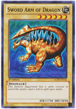 Yugioh Sword Arm of Dragon LCJW-EN146 Common 1st Ed NM - Image 1