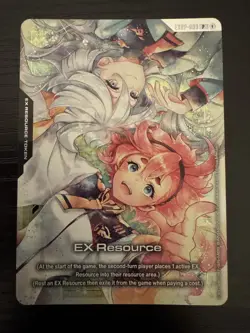 Gundam Card Game Suletta And Miorine Evx02 EX Resource Card Bandai Card Fest - Image 1