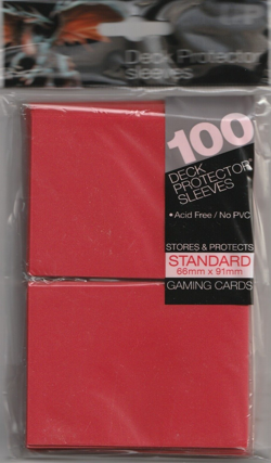 100 ULTRA PRO Glossy RED DECK PROTECTORS CARD SLEEVES MTG - Image 1