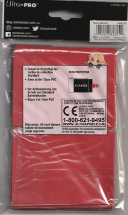 100 ULTRA PRO Glossy RED DECK PROTECTORS CARD SLEEVES MTG - Image 2