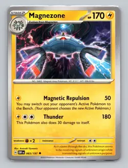 Magnezone 065/197 Obsidian Flames Uncommon NM OBF EN Pokemon Card Scarlet Violet - Image 1