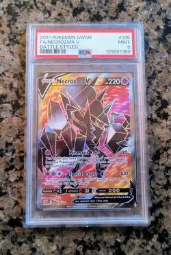 ✨Necrozma V Full Art Pokemon Card PSA 9 MINT Battle Styles #149/163 (2021) W@W!✨ - Image 1