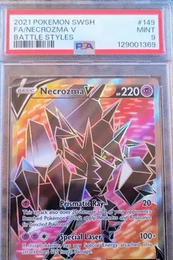 ✨Necrozma V Full Art Pokemon Card PSA 9 MINT Battle Styles #149/163 (2021) W@W!✨ - Image 2