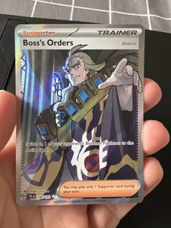 Pokemon TCG Boss's Orders Trainer Full Art Holo Rare Card 248/193 Paldea - Image 3