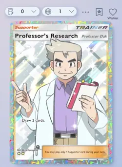 【READY 】Pokemon TCG Pocket Trading Trade ⭐⭐ Limited Professor Research Oak Card - Image 1