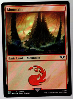 (x10) Mountain 315 Surge Foil Land Tyranid Warhammer 40K MTG Near Mint - Image 1