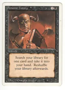 Demonic Tutor. Revised Edition. LP. MTG. Magic the Gathering - Image 1