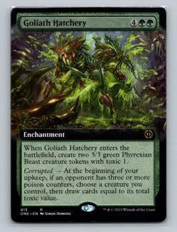 1x MTG - Goliath Hatchery Extended Art (413) - Phyrexia All Will Be On- ONE - NM - Image 1