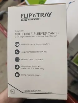 Ultimate Guard Flip n Tray 100+ XenoSkin Monocolor Blue Deck Case MTG TCG NEW - Image 3