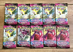 10x Packs Pokemon TCG Fusion Strike Booster Packs New Sealed English Pokemon TCG - Image 1