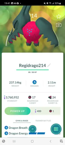 Pokemon Go Legendary Regidrago ( Normal ) ( Low CP ) - Image 1