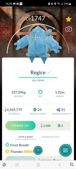 Pokemon Go Legendary Regice ( Normal ) ( Background) - Image 1