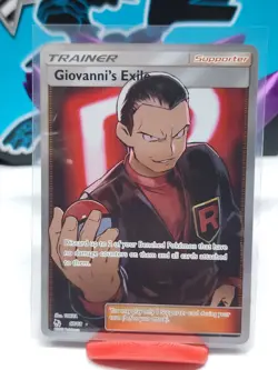 Giovanni's Exile (Full Art) 67/68 - Hidden Fates Holo - Pokemon TCG 2019 - Image 1